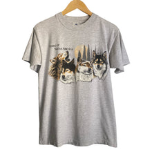 Load image into Gallery viewer, Vintage 90s 1990s Voice of Native America Wolves Wolf Pack Tee Shirt