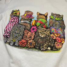 Load image into Gallery viewer, Vintage 90s 1990s Prints of Tails Hippie Cat Kitten Kitty Tee Shirt