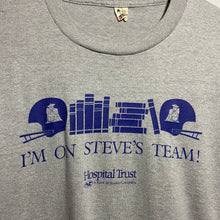 Load image into Gallery viewer, Vintage 80s 1980s I’m on Steve’s Team Hospital Trust Bank of Boston Tee Shirt