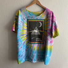 Load image into Gallery viewer, Chopped Pink Floyd Dark Side of the Moon Tie Dye Music Tee Shirt
