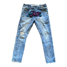 Load image into Gallery viewer, Ice Cream BBC Billionaire Boys Club Chenille Running Dog Distressed Denim Jeans 36