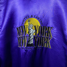 Load image into Gallery viewer, Vintage 90s 1990s New York New York Las Vegas Satin Embroidered Jacket