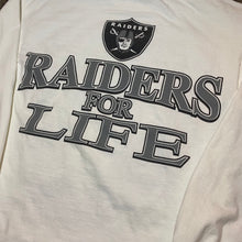 Load image into Gallery viewer, Vintage Oakland Raiders For Life NFL Football Long Sleeve Tee Shirt