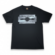Load image into Gallery viewer, Vintage 2005 Harley Davidson Razorblade Sharpest Machine on Two Wheels Faribault Minnesota Motorcycle Tee Shirt