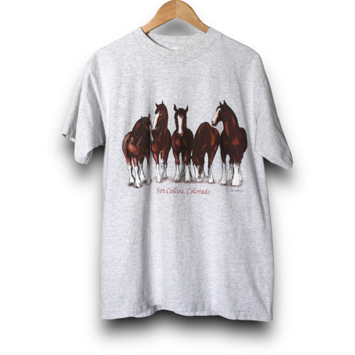 Vintage 1990s Fort Collins Colorado Horse Horses Single Stitch Tee Shirt