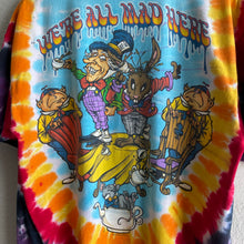 Load image into Gallery viewer, Vintage 2014 Alice in Wonderland Liquid Blue Tie Dye Tee Shirt