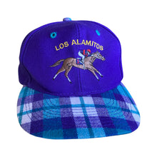 Load image into Gallery viewer, Vintage 90s 1990s Los Alamitos Horse Track Racing Plaid Snapback Hat