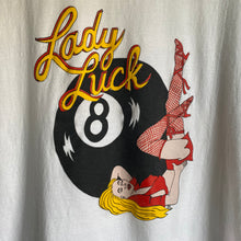 Load image into Gallery viewer, Vintage 90s 1990s Lady Luck Eight Ball Sexy Cut-Off Tee Shirt
