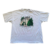 Load image into Gallery viewer, Vintage 90s 1990s Wolf Cocoa Beach Florida Air Waves Single Stitch Tee Shirt