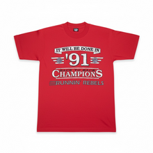 Load image into Gallery viewer, Vintage 1991 90s UNLV Runnin’ Rebels Back to Back Champions Single Stitch Tee Shirt