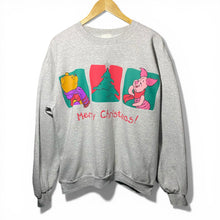 Load image into Gallery viewer, Vintage 90s 1990s Winnie the Pooh Piglet Merry Christmas Crewneck Sweatshirt