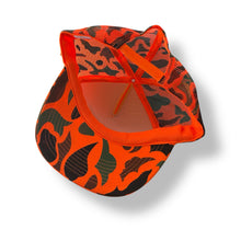 Load image into Gallery viewer, Vintage 90s Iowa Pheasant Blaze Orange Camo Mesh Snapback Trucker Hat