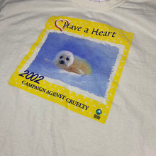 Load image into Gallery viewer, Vintage 2002 Y2K Have A Heart Campaign Against Cruelty Baby Seal IFAW Tee Shirt