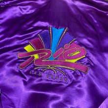 Load image into Gallery viewer, Reversible Vintage 1990s 90s Rio Las Vegas Hotel Casino Satin Zip Up Jacket