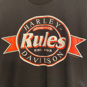 Vintage 1991 Harley Davidson On the Strip Las Vegas Motorcycle Bike Tee Shirt