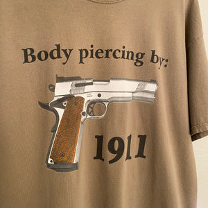 Vintage Body Piercing by 1911 Gun Tee Shirt