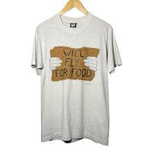 Load image into Gallery viewer, Vintage 90s 1990s Will Fly For Food Pilot Flying Single Stitch Tee Shirt