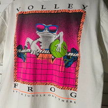 Load image into Gallery viewer, Vintage 90s 1990s Lifeforms Volley Frog Neon Volleyball Tee Shirt