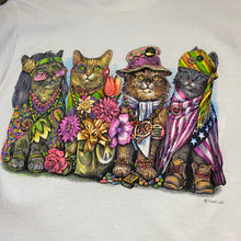 Load image into Gallery viewer, Vintage 90s 1990s Prints of Tails Hippie Cat Kitten Kitty Tee Shirt