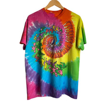 Load image into Gallery viewer, 2019 Grateful Dead Spiral Bear Tie Dye Music Tee Shirt