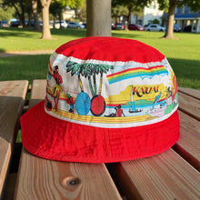 Load image into Gallery viewer, Vintage 1980s 80s Hawaii Aloha State Bucket Sun Hat