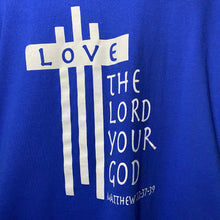 Load image into Gallery viewer, Vintage 90s 1990s Love the Lord Your God Matthew 22:37-39 Bible Verse Tee Shirt