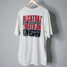 Load image into Gallery viewer, Vintage 90s 1990s Alcatraz Dig Dash Dive Triathlon Sacramento California Single Stitch Tee Shirt