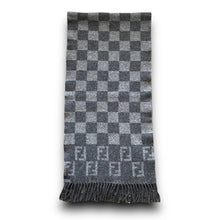 Load image into Gallery viewer, Vintage Fendi Zucca Checkered Monogram Wool Scarf