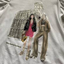 Load image into Gallery viewer, Women’s DKNY Building Conversational Ruffle Sleeve Blouse Shirt