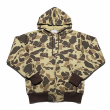 Load image into Gallery viewer, Vintage 90s 1990s Bassett Walker Rocking E Ranch Duck Camo Camouflage Zip Up Hoodie Hooded Sweatshirt
