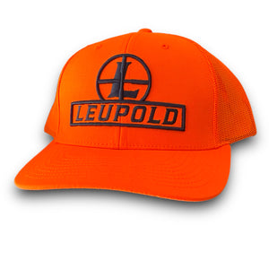 Brand New Leupold Optics Blaze Orange Snapback Hunting Shooting Hat