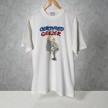 Load image into Gallery viewer, Vintage 1990s 90s Certified Geezer Grandpa Old Timer Single Stitch Tee Shirt