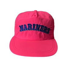 Load image into Gallery viewer, Vintage Neon Pink Seattle Mariners MLB Baseball Nylon Snapback Hat