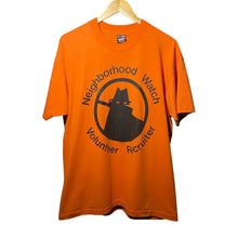 Load image into Gallery viewer, Vintage 90s 1990s Neighborhood Watch Volunteer Recruiter Tee Shirt